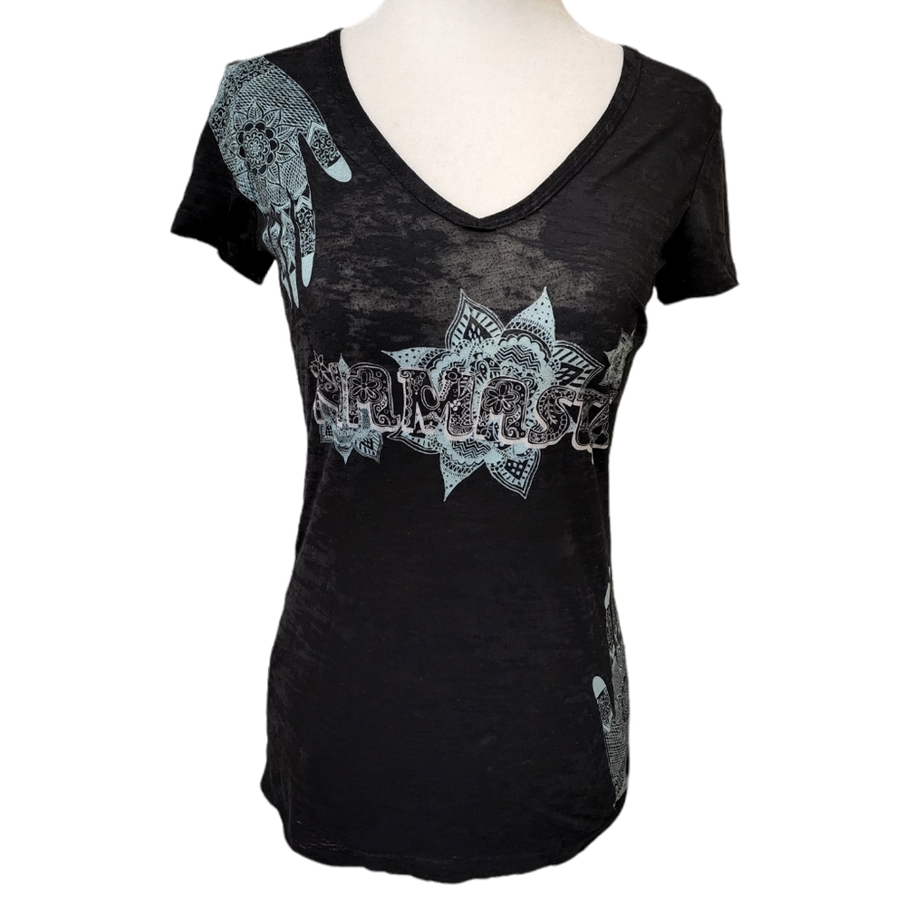 American Buddah Namaste Burnout Top